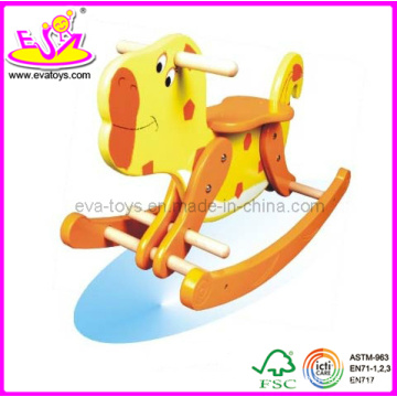 2014 nuevo juguete de madera del caballo mecedora para los niños, juguete de madera popular de los niños, venta caliente de madera del caballo mecedora para los niños Wjy8101